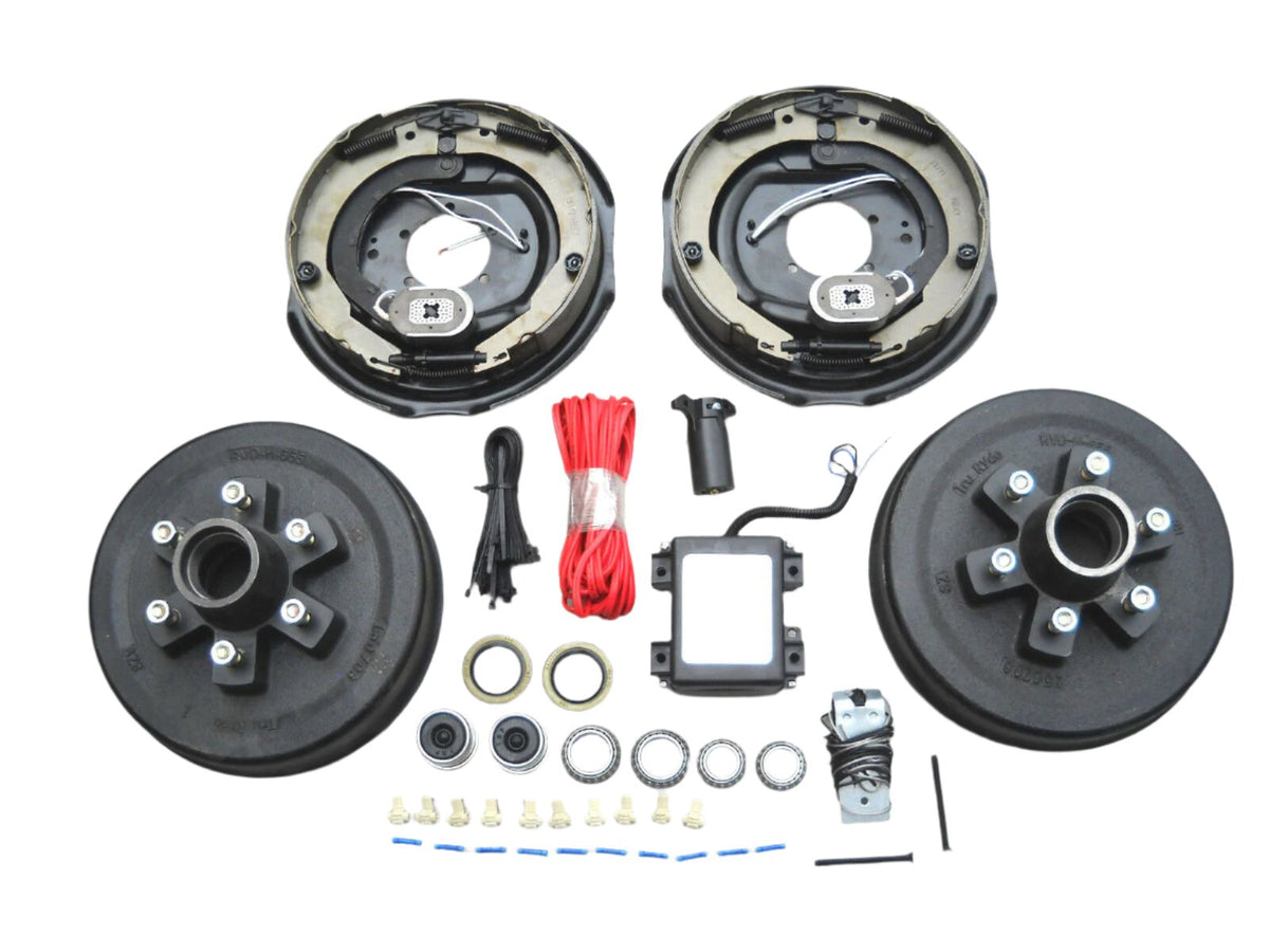 IN STORE PICKUP ONLY - Brakes Complete Kit 6x5.5 Drums, 12" Electric Backing Plates, 7000# Trailer (92655-C-IMP)