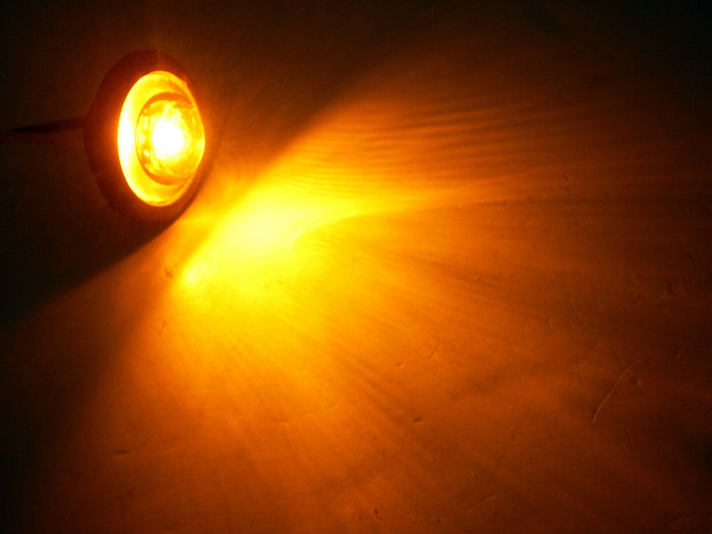 1" Round Amber Clear Innovative Shorties Marker Clearance Hot Bullet Trailer (011-1530-1)