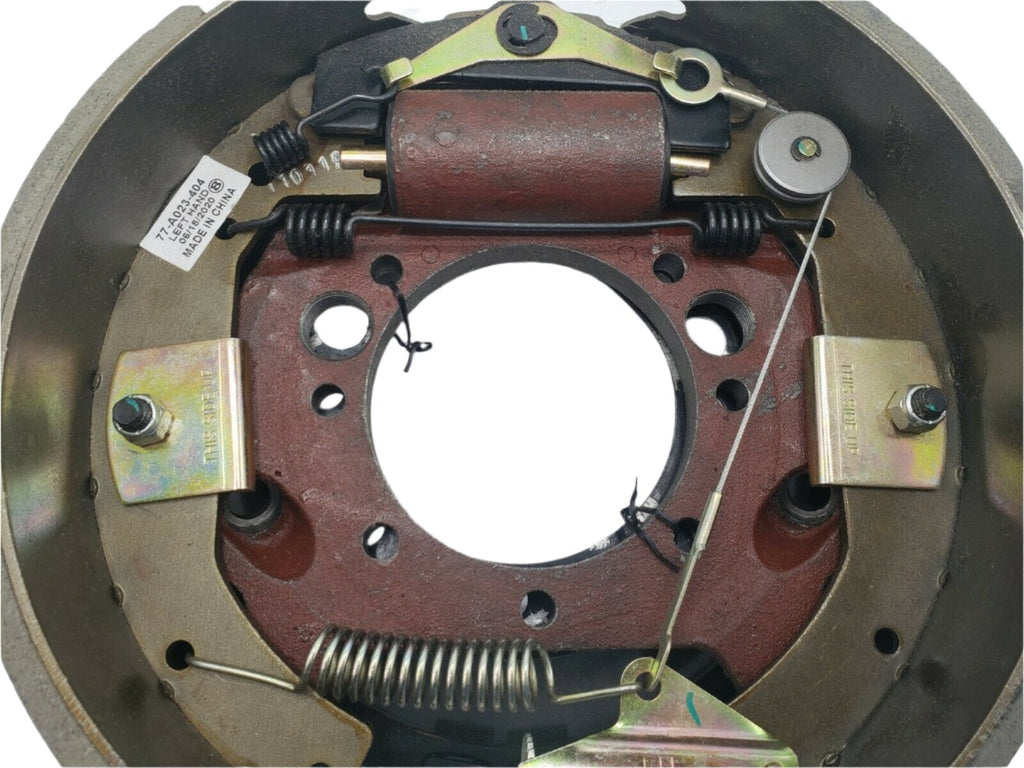 Left Hydraulic Brake Backing Plate 12-1/4 x 4 fits Dexter K23-404-00 10KHD 9-27  (77-A023-404)