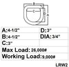 3/4" Weld On D Rings 26,000 Rated Tie Down 4.5" x 3/4" Tractor Equipment Heavy (LRW2)