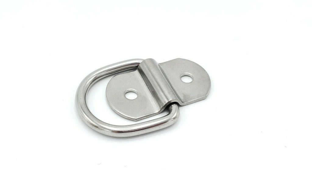 4 - 3/16" Stainless Steel Tie Down Lashing D Rings 1000# Rated Trailer  (SS10-L4)
