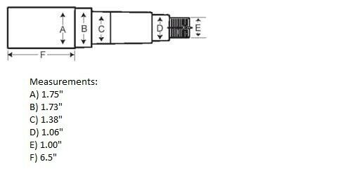 #84 Spindle 1.75" x 6.5" Round Spindle w/Nut, Washer, Pin - 3500# (R2061/284-KIT)