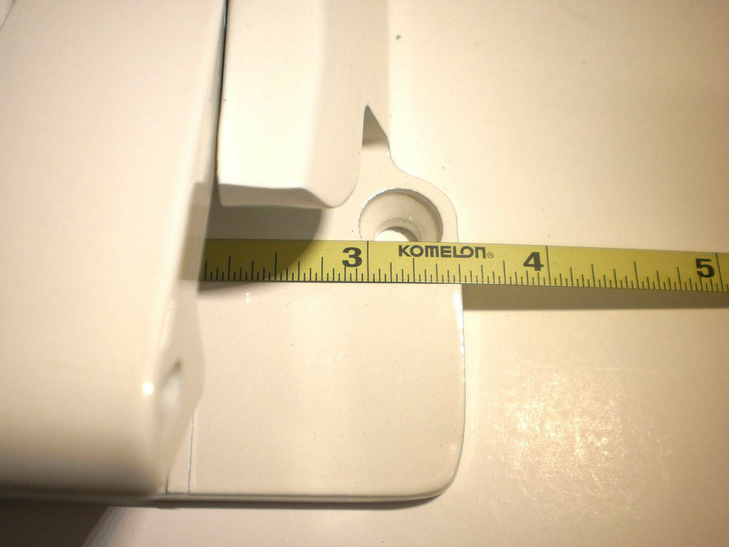 TWO- White Locking Cargo Trailer Cambar Door Auto Latch Vise Lock Cam Bar Handle (CBL-W-2X)