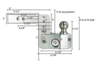 Weigh Safe 2" Locking Hitch Pin & Ball Keyed Alike Ball Mount 4" Drop 10k Rated (WS4-2-KA)