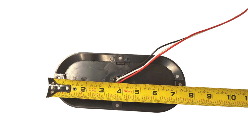 ONE - 6” Oval Red Flange Surface Mount Stop Turn Tail 10 LED Trailer Light (J-66-FR)