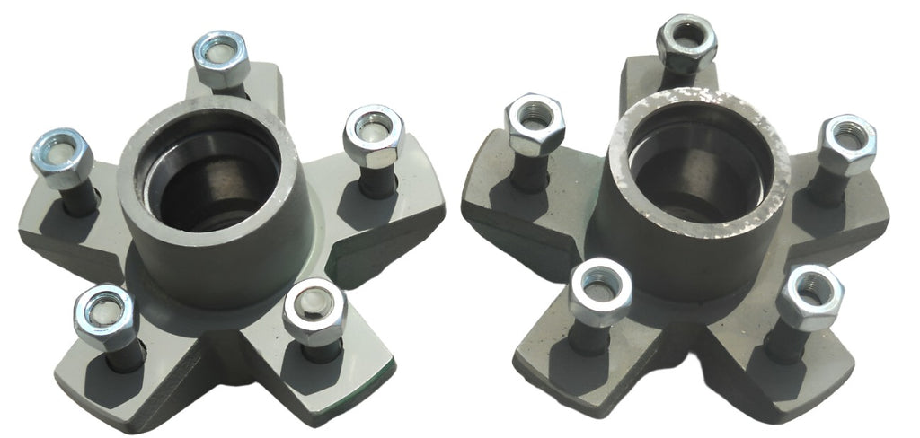 2- Genuine Dexter 5x4.75 Hubs w/ 3500# Bearing Kits Replace Trailer Idler Axle (824810-KITX2)