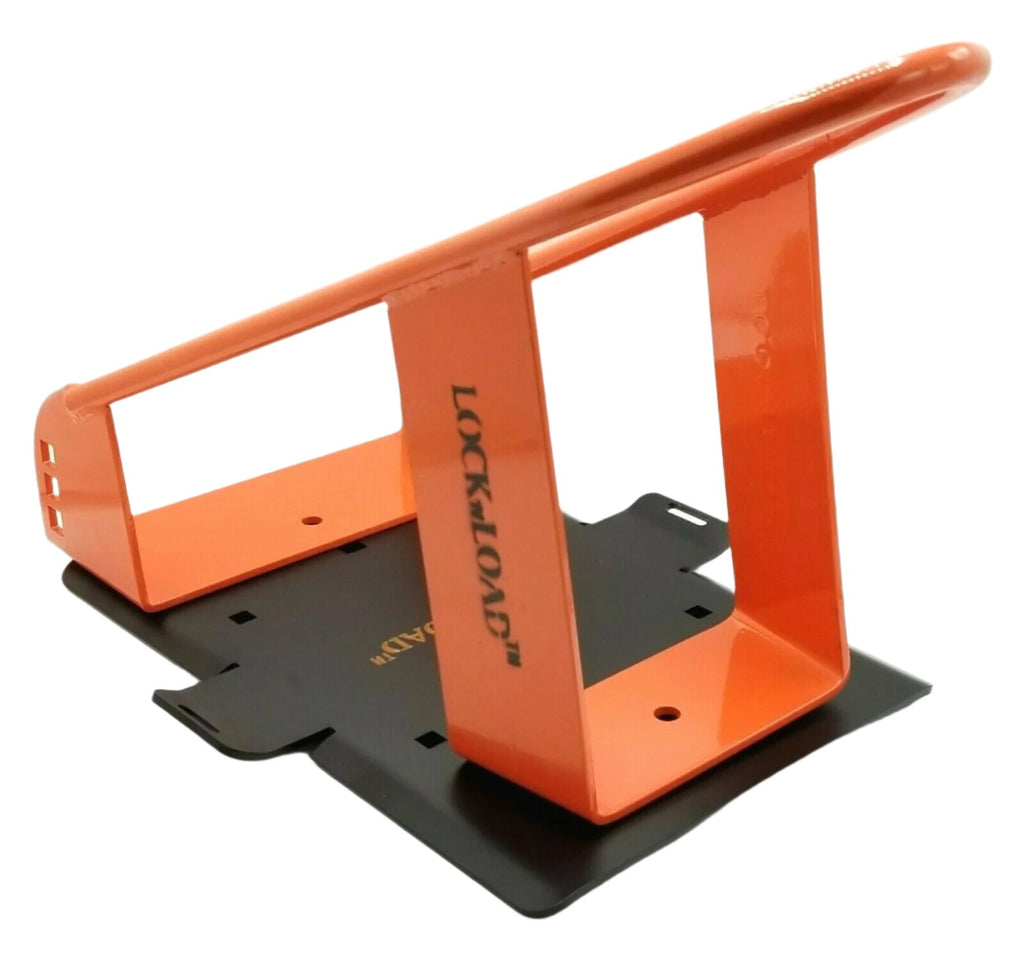 Lock N Load Wheel Chock w/Mounting Plate Hardware Motorcycle Quad Stand Trailer (BK-103-KIT)