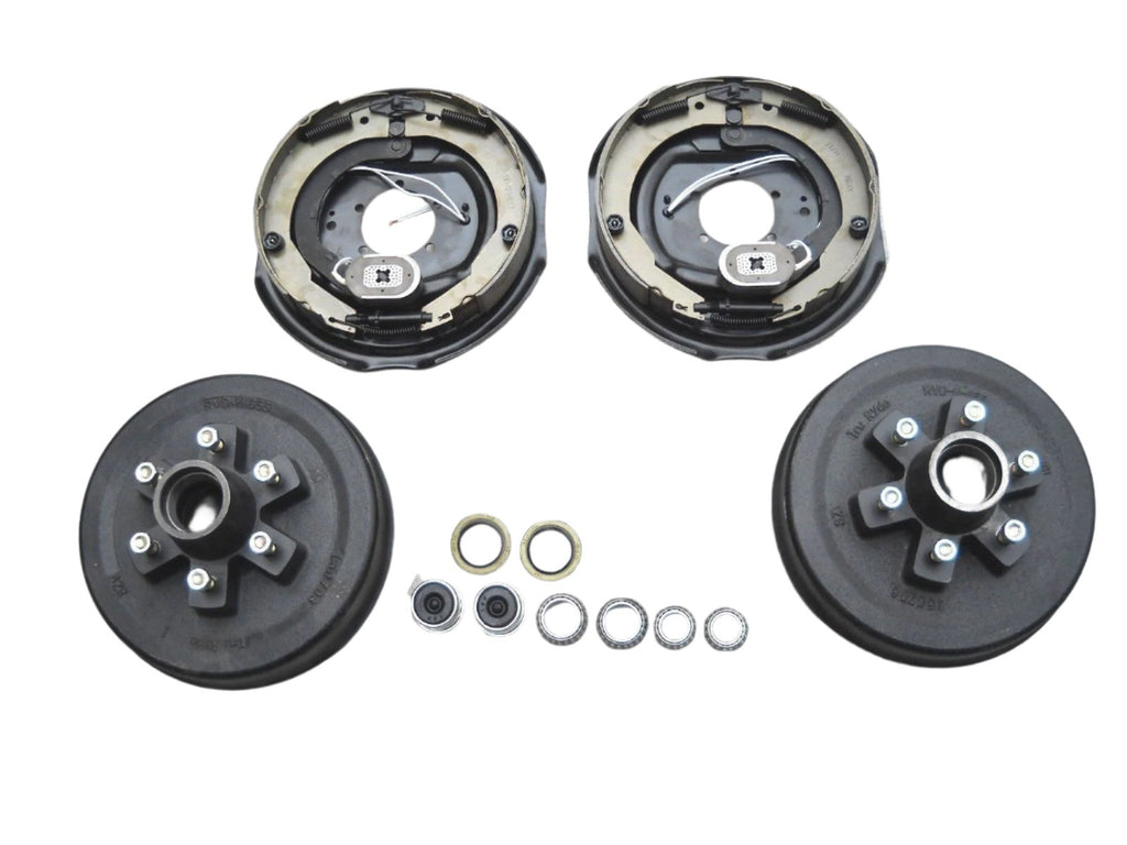 Add Brakes Trailer Axle Rebuild Kit 6 x 5.5 Lug Electric Brake Backing 5200 6000 (92655-B-IMP)