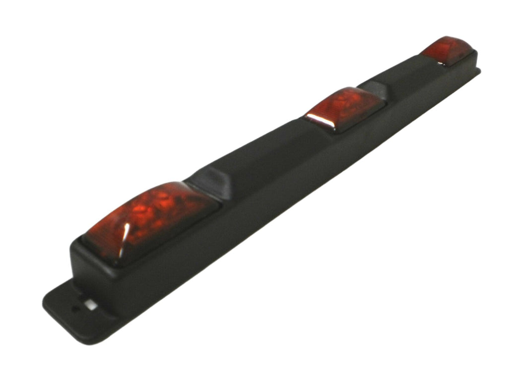 LED 3 Light ID marker Light truck trailer black base RV (J-5695-R)