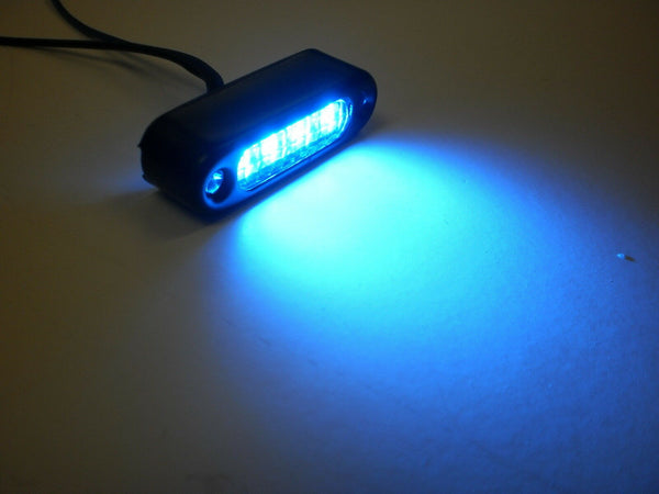 TecNiq Accent Blue 4 LED Dragon Light w/Vertical Black Case Jeep USA (D04-B000-1 + D04-0BV0-1)