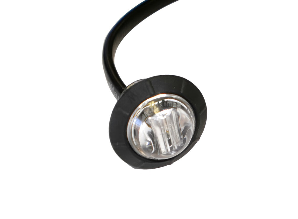 15 x 3/4 Maxxima Amber Clear LED Clearance Marker Light Trailer w/ Wire Harness (M09300YCL-15-KIT)