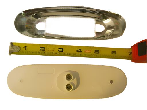 Maxxima LED Red Oval Marker Clearance Light Chrome Trim RV Trailer Truck (M72270R-KIT)