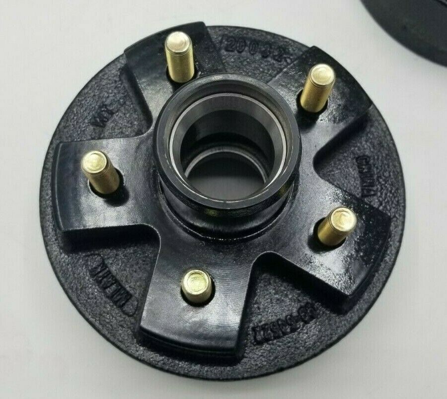 TWO 7" Electric 5 x 4.5 Brake Drum 2000# Rated for Trailers New Bearings Hub Lug (7IN5BD-KIT2X)