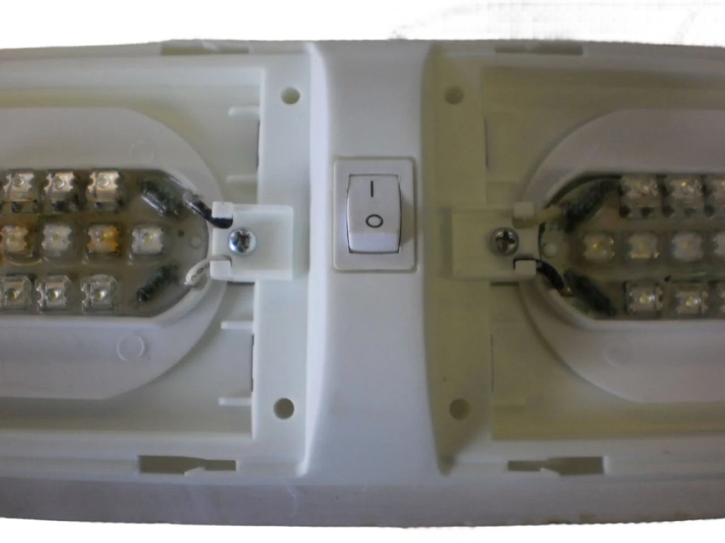 Lot of SIX (6) Double LED Cargo Trailer RV Camper Dome Interior Light W Switch (J-925X6)