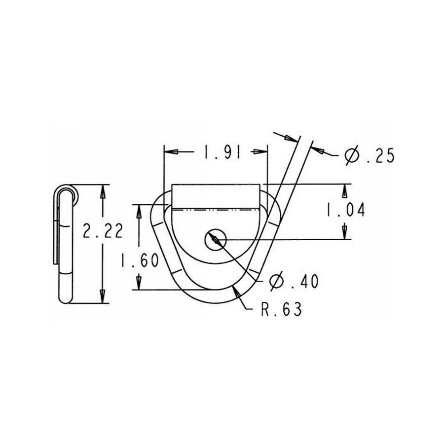 20 - 3/8" Steel D Ring Rope Chain Motorcycle Tie Down  2,400# Truck Trailer ATV (B21-20)