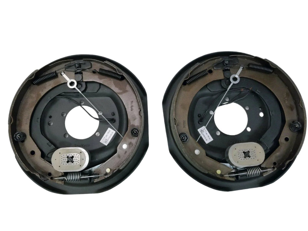 Pair of Trailer Backing Plate Brakes Electric 12" Self Adjust 7000 Left Right (BK-12E-FSA-SET)