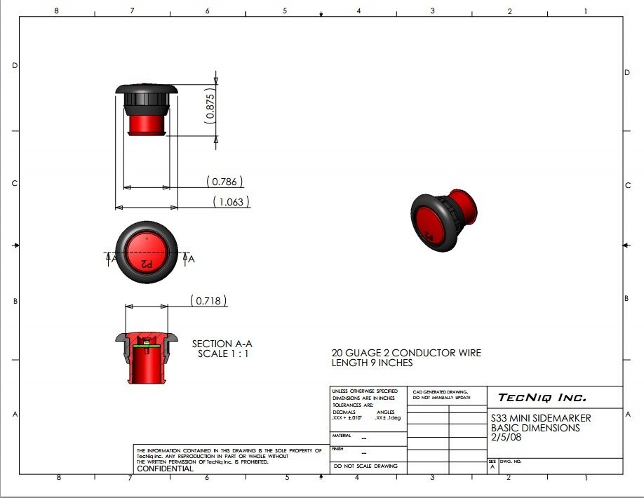 TEN TecNiq 3/4 Mini Blue Clear LED Light Hot Spot Bullet Truck Trailer USA (S33-BC00-1-LOTOF10)