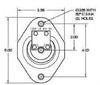 4 - Recessed D Ring tie Down rings 1200# Rated Trailer ATV Snowmobile Lawn Mower (RR01-LOTOF4)