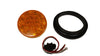 FOUR - 4" Round 12 Diode Amber LED Light Kit Stop Turn Tail Light TecNiq (J-4512-AKLOTOF4)