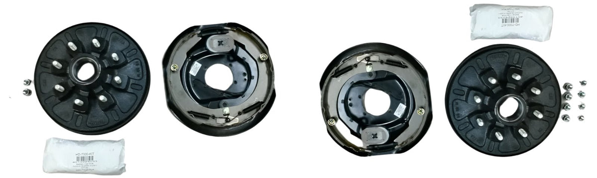 Complete Brake Kit 8 x 6.5 lug 9/16" Electric Brake 5200 6000 7000# Axle 12x2  (568183-B-IMP)