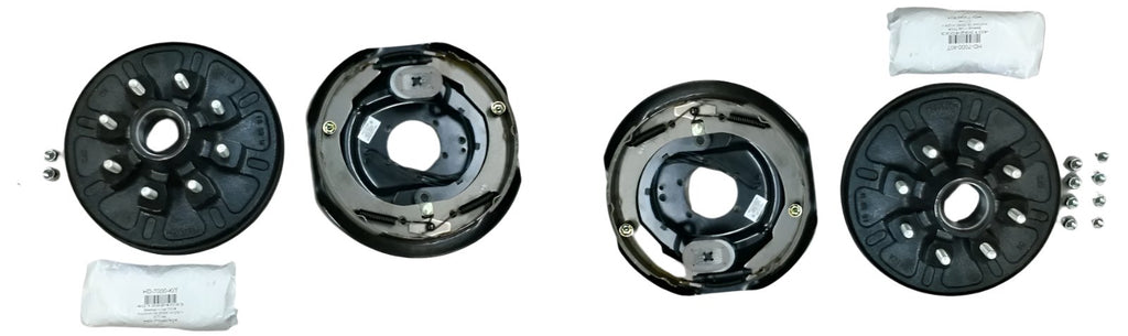 Complete Brake Kit 8 x 6.5 lug 9/16" Electric Brake 5200 6000 7000# Axle 12x2  (568183-B-IMP)