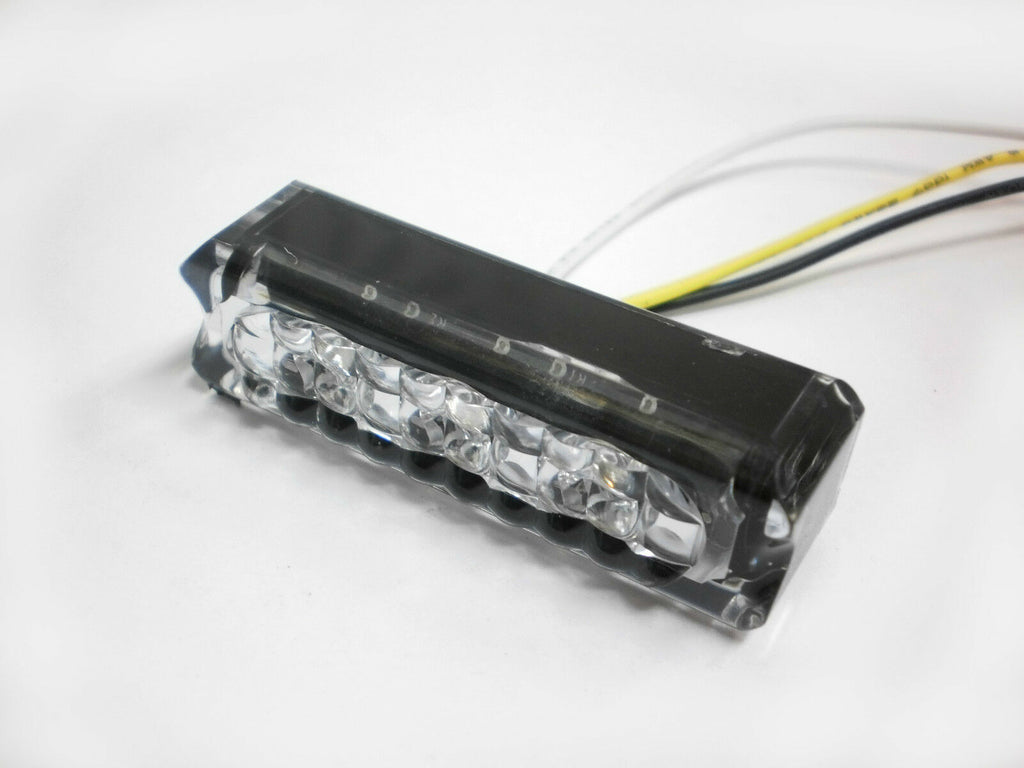 1 -USA TecNiq Amber Marker Turn  3 LED EON Light w/Vertical SS Mount Motorcycle  (E03-ASV3-1)