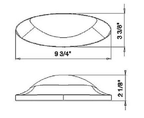 Kaper II Euro Style RV Porch LED Light White 18 Diode Surface Mount Black Base (L17-0004B)