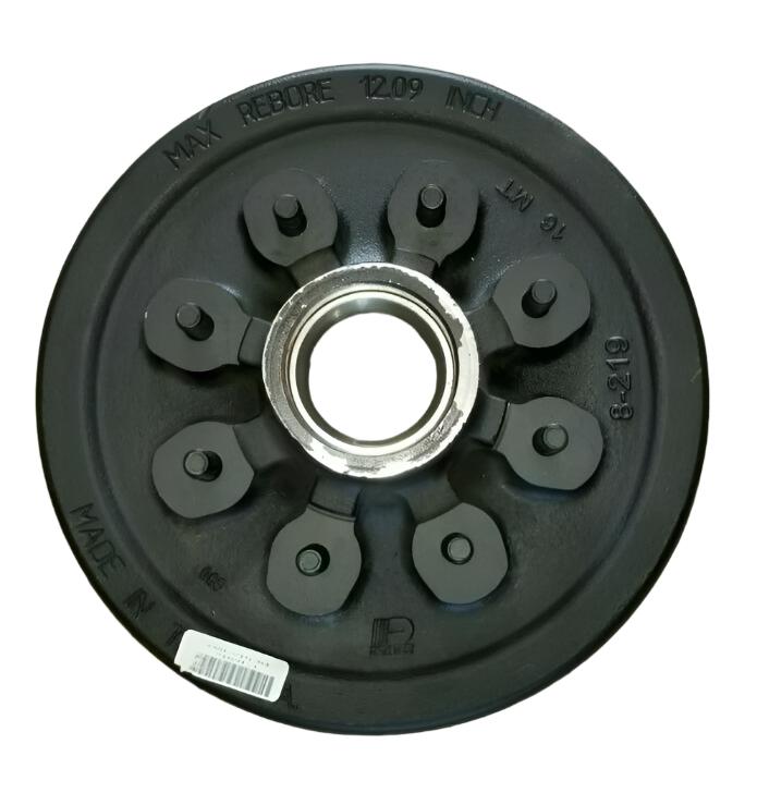 BARE Dexter Trailer Brake Drum 12"x2", 1/2" Stud, 8x6.5 Lug 7000# Axle USA (008-219-04)