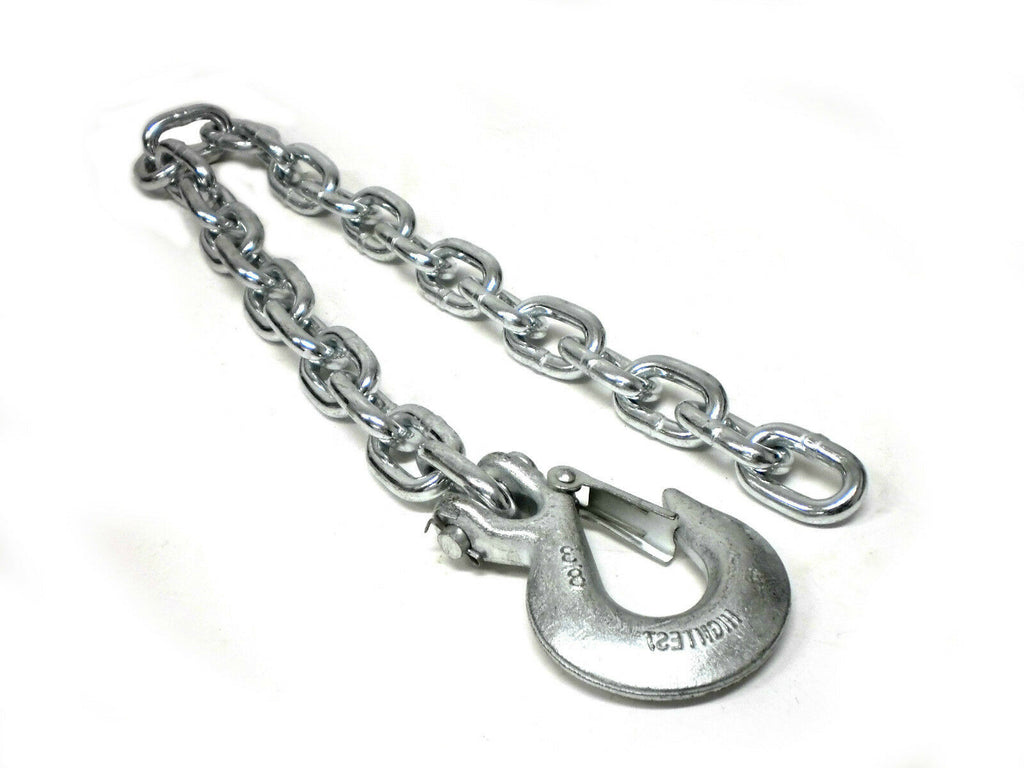 ONE - 3/8" Heavy Duty Safety Chain Forged Hook Trailer Camper RV 16,200# (HL35)