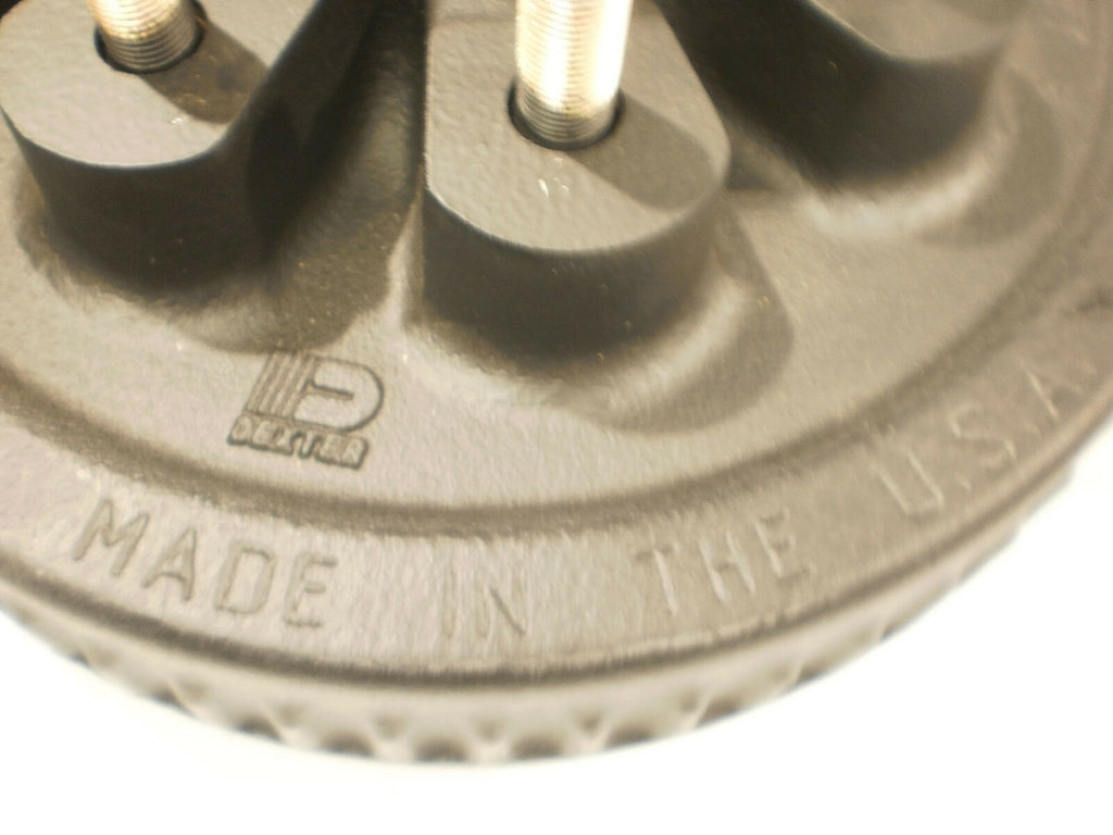 Dexter Trailer Brake DRUM ONLY 12" x 2", 9/16" Stud, 8x6.5 Lug 7000# Axle USA MADE (8-219-13)