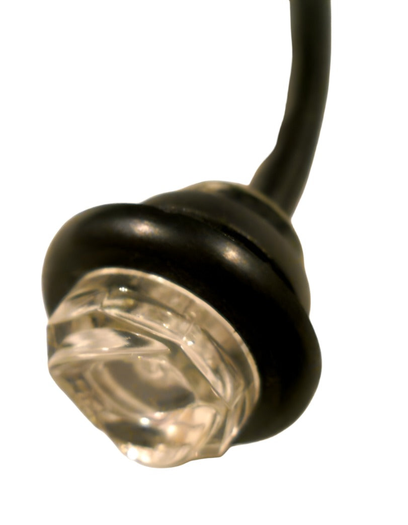 3/4" Amber Clear Mini Hot Spot Bullet 1 LED Clearance Marker Trailer Truck Light (J-54-AC)