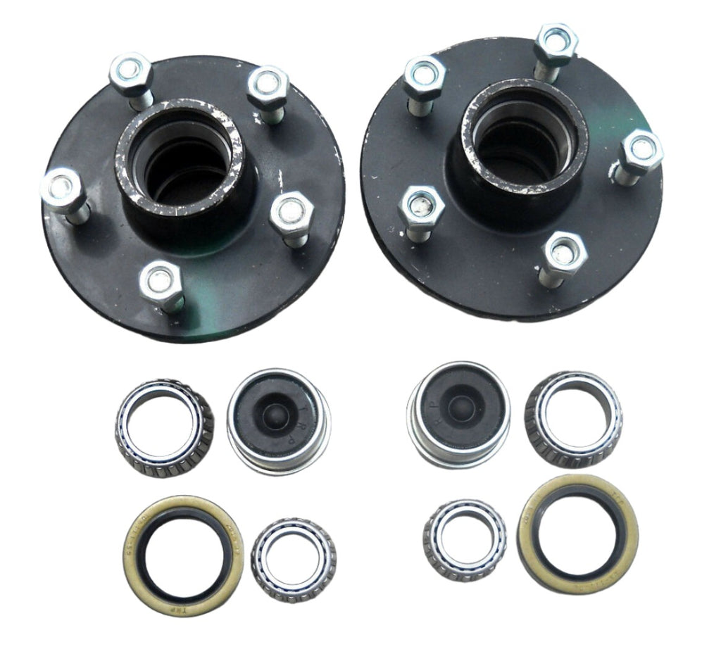 2- 5x4.75 Idler Hubs w/ 3500# Bearing Kits Replace Trailer Axle fits Dexter (SH2RV5475-KITX2)