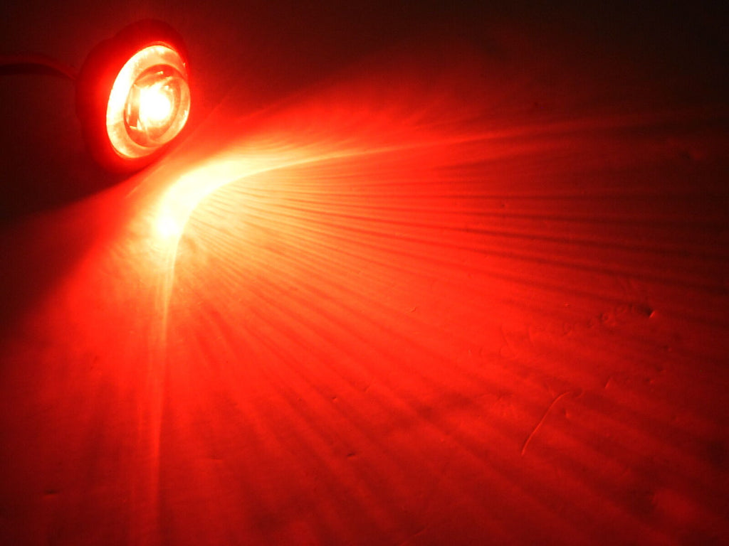 1" Round Red Clear Innovative Shorties Marker Clearance Hot Bullet Trailer (011-4530-1)