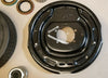 Replace Left Trailer Brake Dexter 8x6.5 Drums 9/16 Nuts 7000# 12" Backing Plate (821913-B-DEX-L)