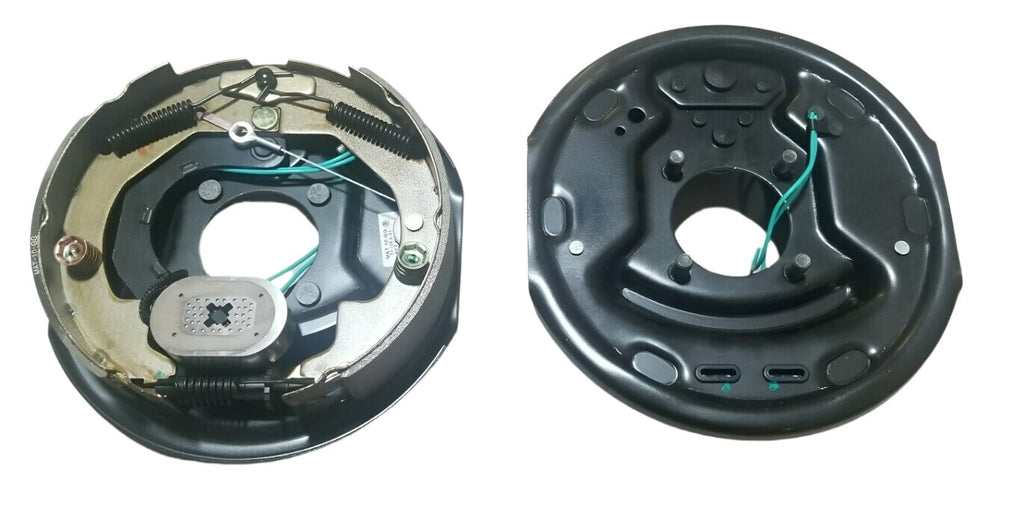 Four Trailer Backing Plate Brake Electric 10" Fits Dexter Nev-R-Adjust 3500 Self Adjusting (BK-10E-FSA-SET-2)