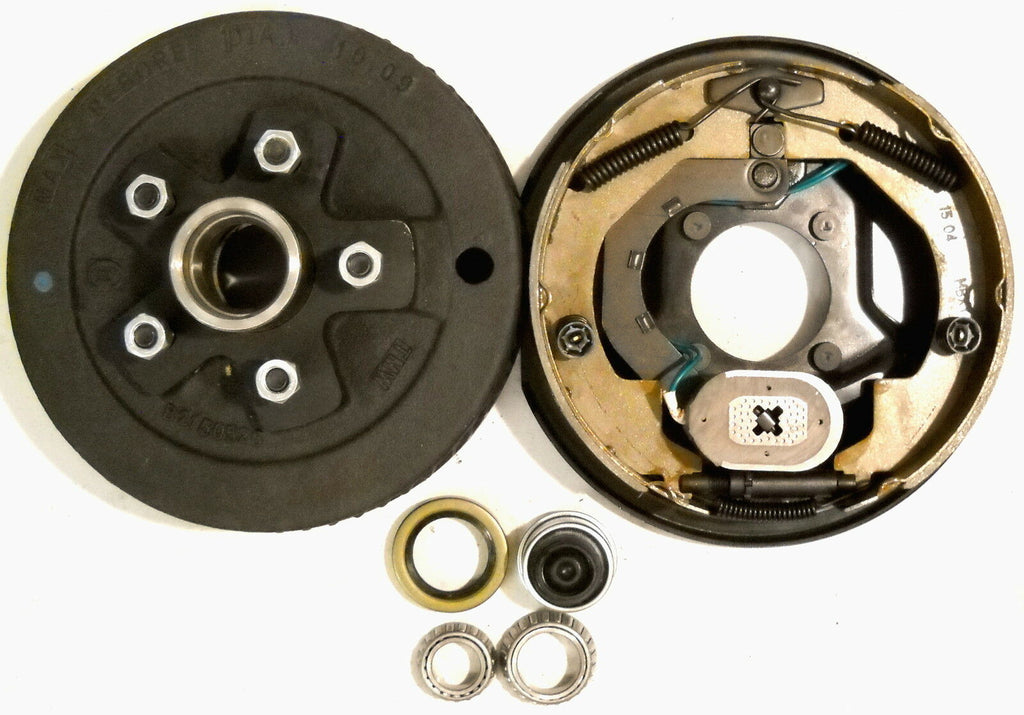 Basic Kit 5x4.5 Drum 3500# 10" Electric Backing Plate Left Side Only Trailer (94545-B-IMP-L)