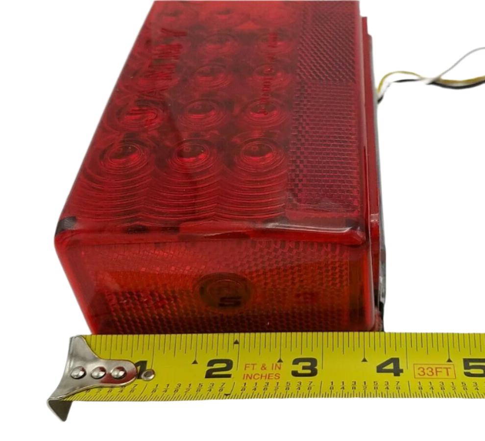 Pair LED Box Stop Turn Tail Trailer Camper RV Lights, (J-72 + J-72-L)