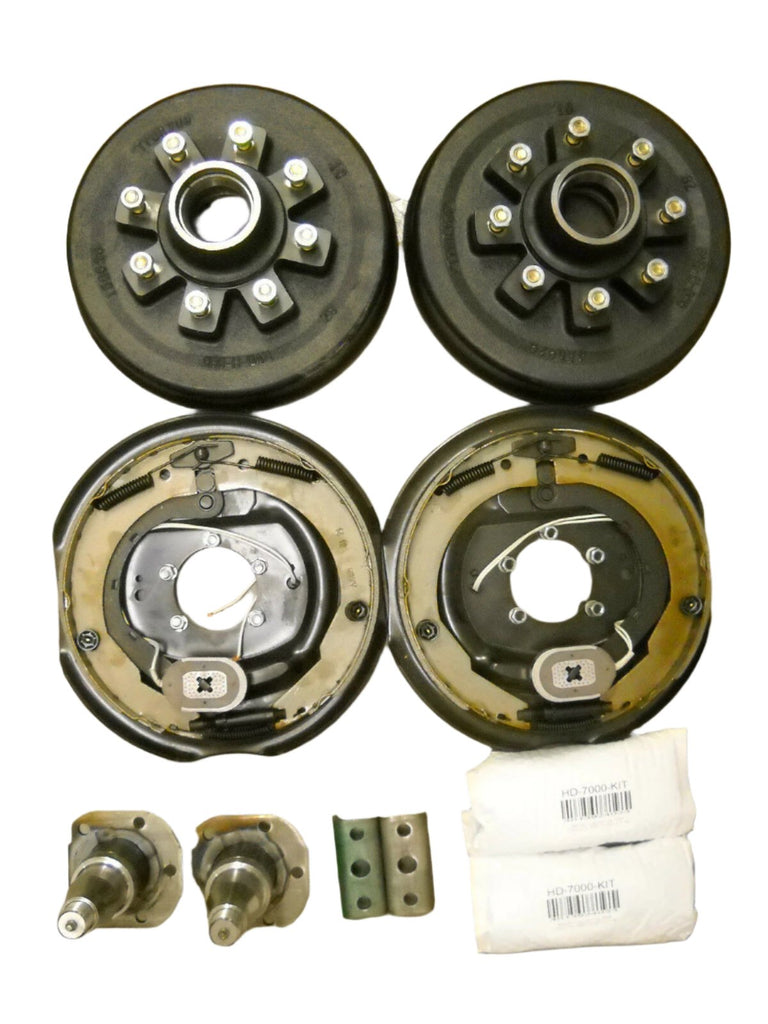 7000# Build Brake Axle Kit Electric Brakes 8x6.5 Drum Hub Trailer 2.50" Spindle (BYOAK-42-HD8655-RF-250)