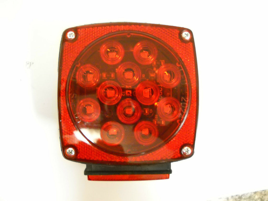 Submersible Boat Trailer Right Side Light LED Red with Red Lens truck Trailer Rv (J-24245)