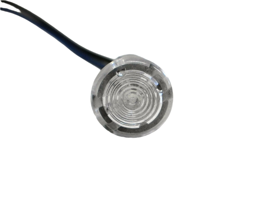 1/2" LED Indicator Trailer/RV Marker Light Clear Red Round Light (010-4500-1)