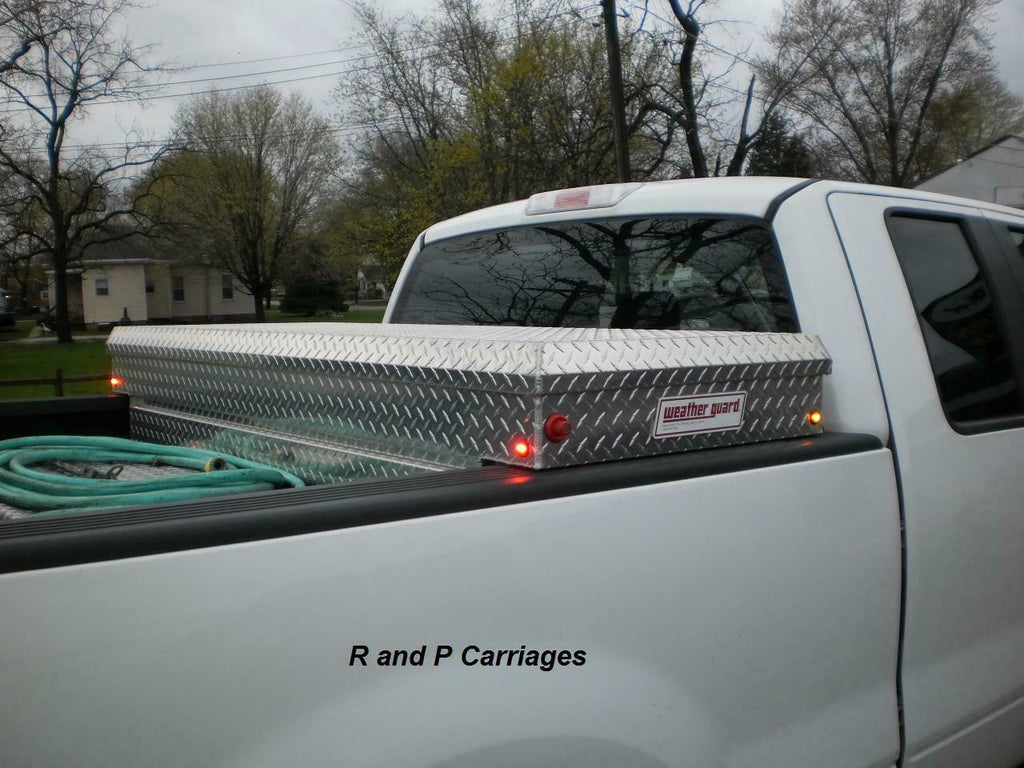 25- 3/4" Red Clear LED Clearance Side Marker Bullet Trailer Light Truck PC Fire (J-51-RC-L25)