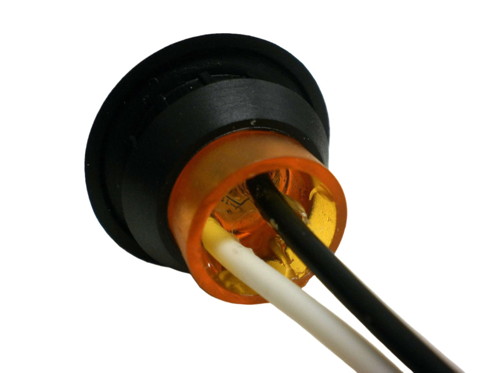 50 - Maxxima 3/4" Amber LED Clearance Marker Truck Light Bullet  (M09300Y-LOT50)