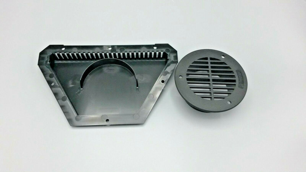 TecNiq Interior Round Black Flow Through Vent W/Exterior Black Flow Through Vent Trailer Horse Camper Toy Hauler (J00-0B00-KIT)