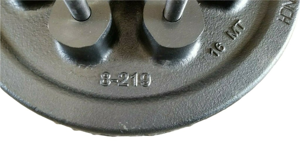 BARE Dexter Trailer Brake Drum 12"x2", 1/2" Stud, 8x6.5 Lug 7000# Axle USA (008-219-04)