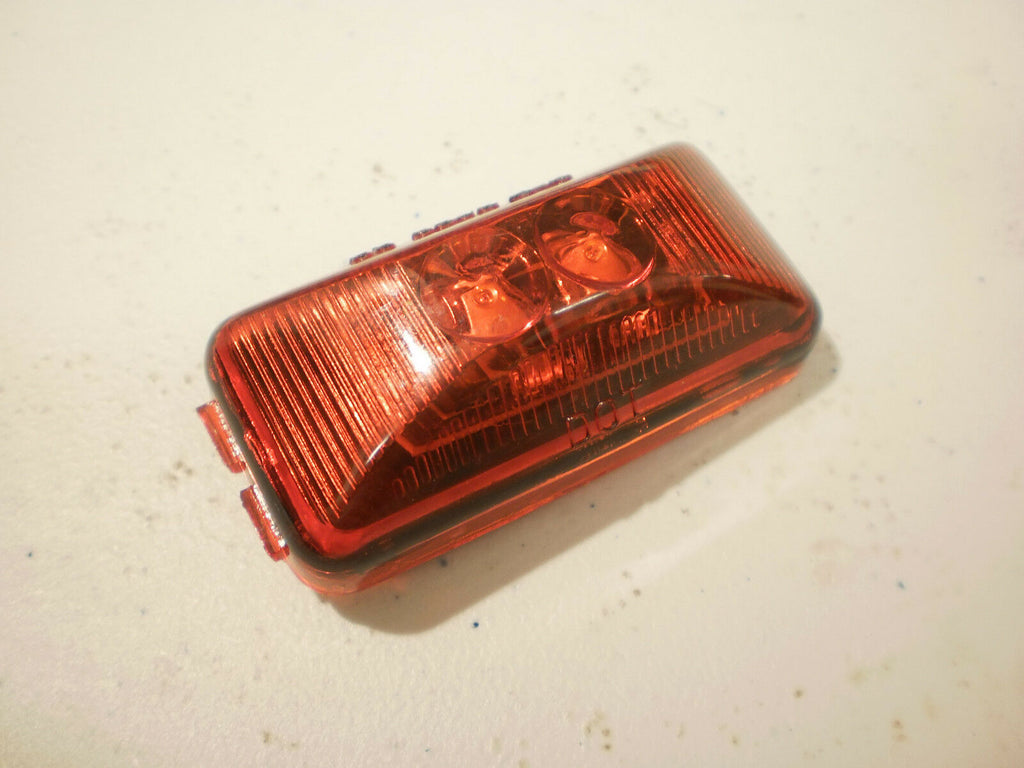 1.2 x 2.5 Red LED Snap in Trailer Marker Light Truck Camper Horse RV Rice (J-5735-R)