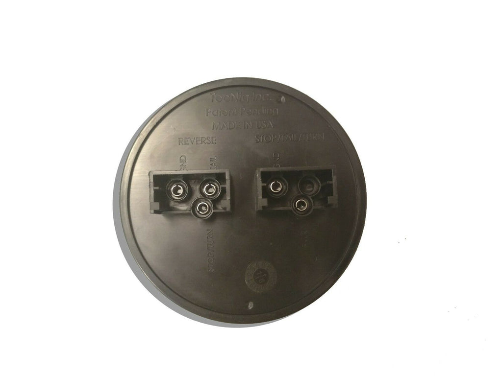 Two 4" Round Red LED TecNiq Hybrid Reverse Lights RV Camper Trailer (T45-RW0T-KITx2)