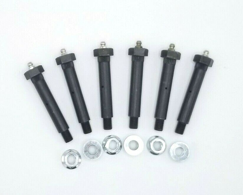 6 Trailer Axle Leaf Spring Shackle Bolt Grease Eye Wet Bolt 9/16 x 3-3/8" w/Nut (007-236-01-LOTOF6)