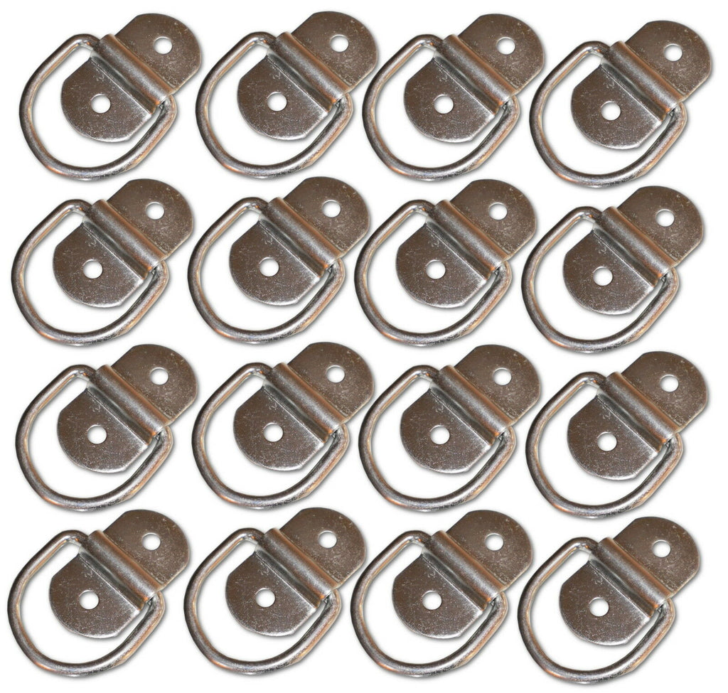 16 - 3/16" D Ring Rope Tie Down 1000# Rated Trailer ATV Snowmobile (SR10-LOTOF16)