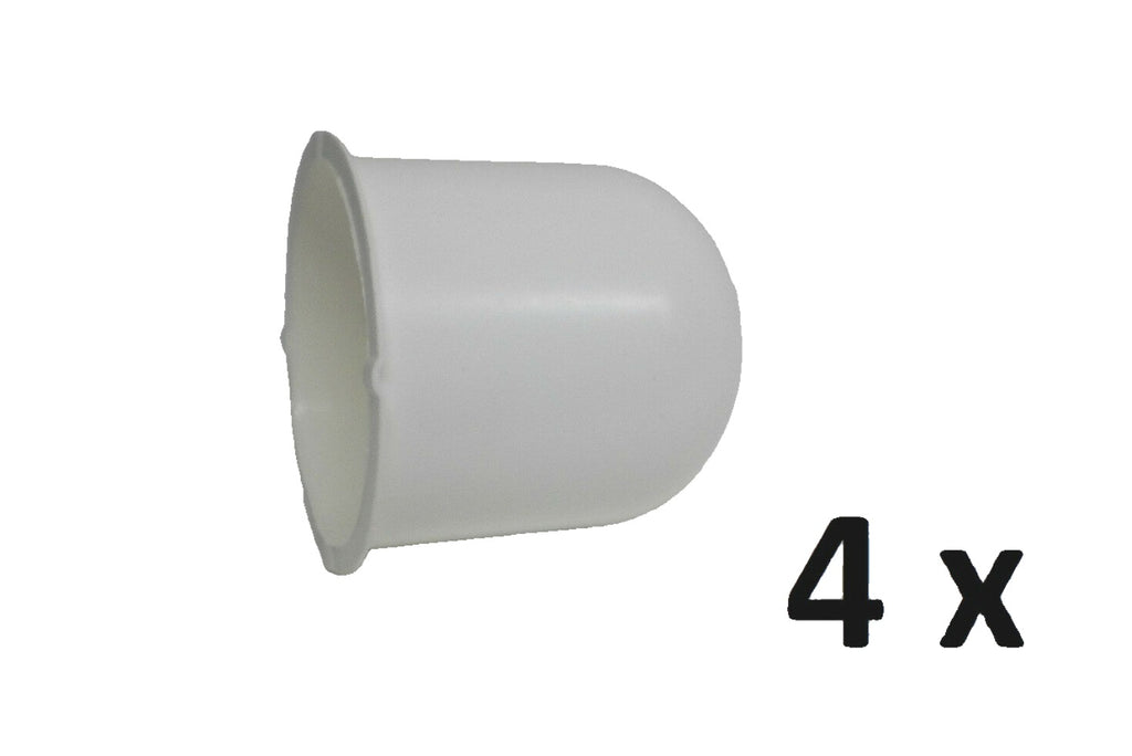 4 - White Hub Center Cap 3.125 Trailer Camper Travel Truck Cover Rim Hubcap (MD9004W-LOTOF4)