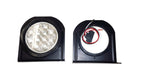 ONE - 4" Round 12 Diode Amber LED Park Turn With Black Mounting Bracket Trailer (J-4512-ACK + J-40-BRK)